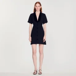 Best Sale Short Dress With Shawl Neck Women Dresses