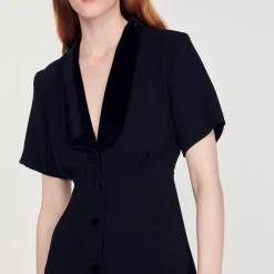 Best Sale Short Dress With Shawl Neck Women Dresses