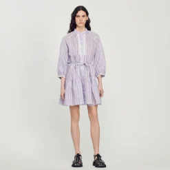 New Short Dress With Stripes Women Dresses