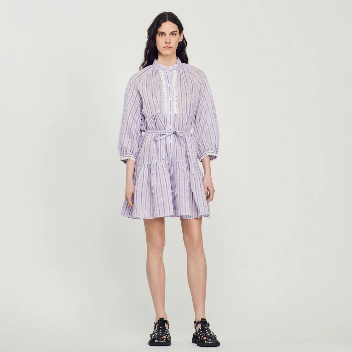 New Short Dress With Stripes Women Dresses