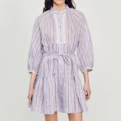 New Short Dress With Stripes Women Dresses