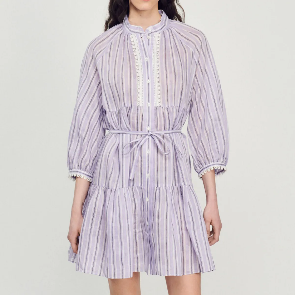 New Short Dress With Stripes Women Dresses