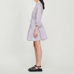 New Short Dress With Stripes Women Dresses