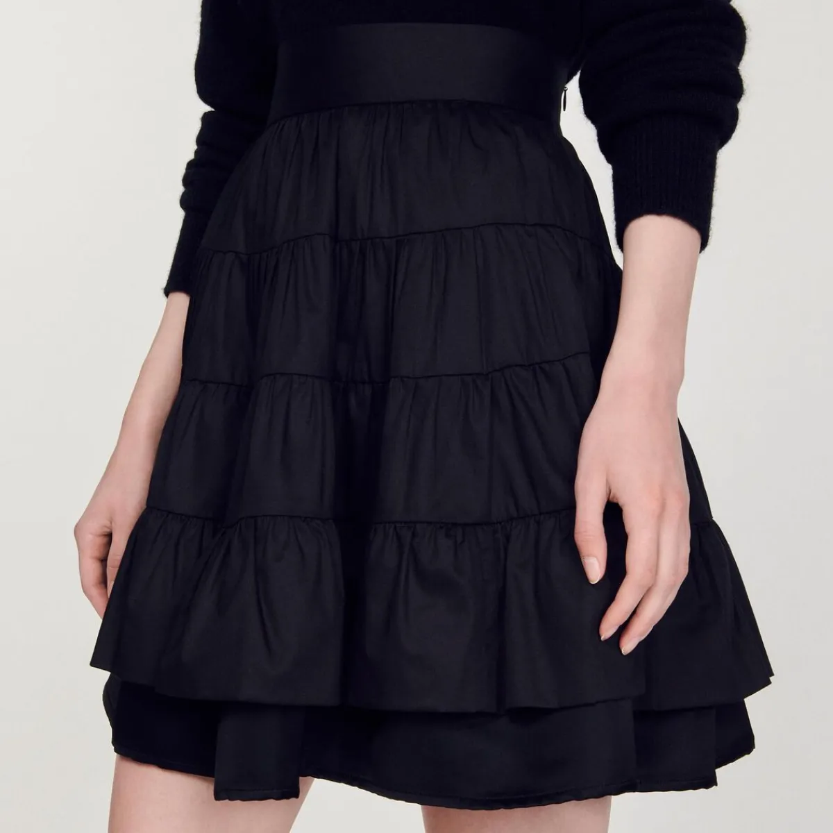 Cheap Short Dual-Material Skirt Women Skirts