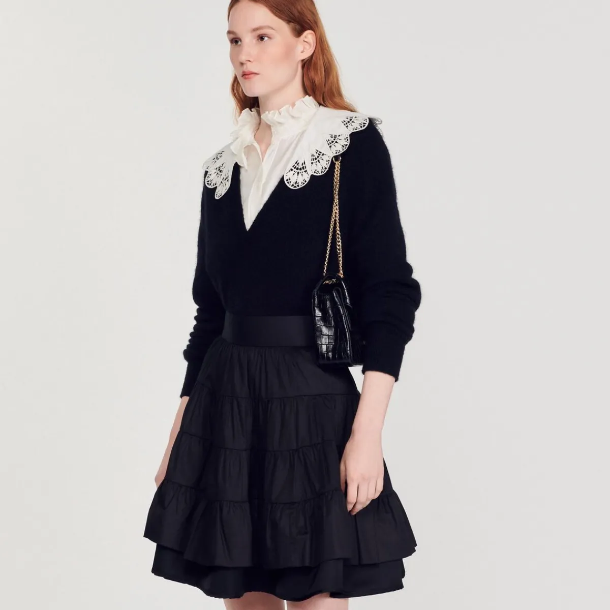 Cheap Short Dual-Material Skirt Women Skirts