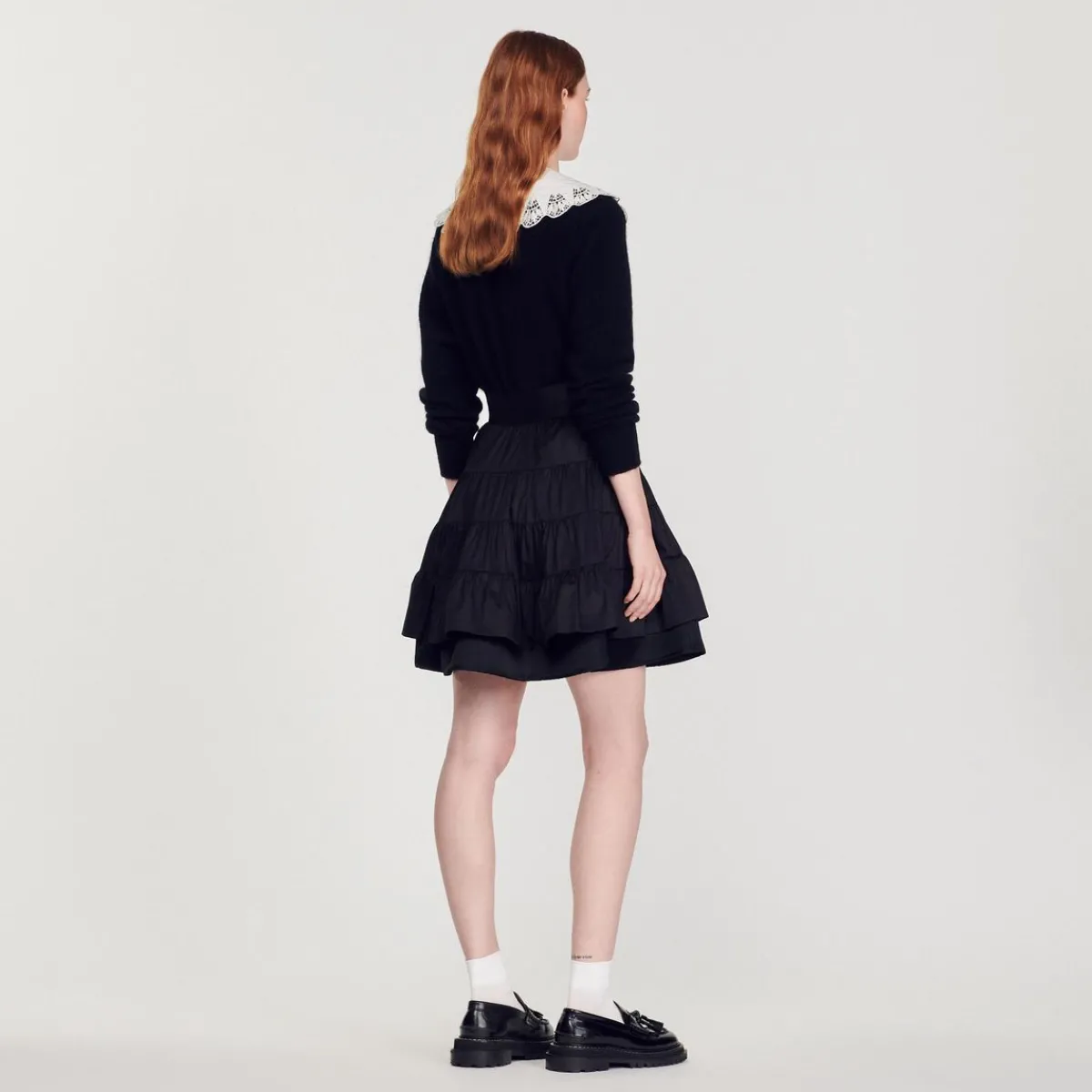 Cheap Short Dual-Material Skirt Women Skirts