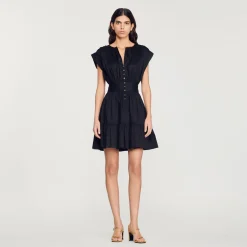 Fashion Short Gathered Dress Women Dresses
