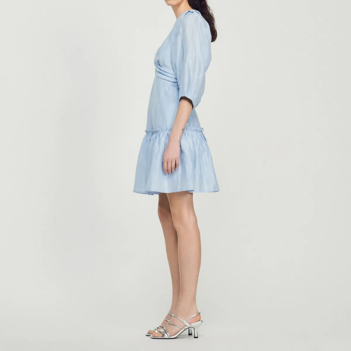 Outlet Short Gathered Dress Women Dresses