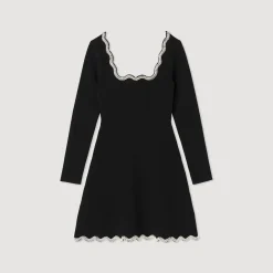 Sale Short Knit Crystal-Embellished Dress Women Dresses