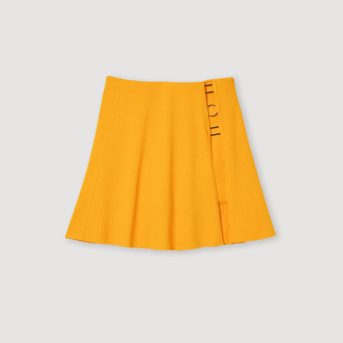 Clearance Short Knit Skirt With Ring Detail Women Matching Sets