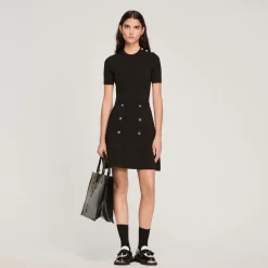 Shop Short Knitted Dress Women Dresses