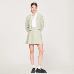 Fashion Short Knitted Skirt Women Matching Sets