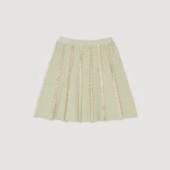 Fashion Short Knitted Skirt Women Matching Sets