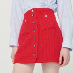 Cheap Short Knitted Skirt Women Matching Sets