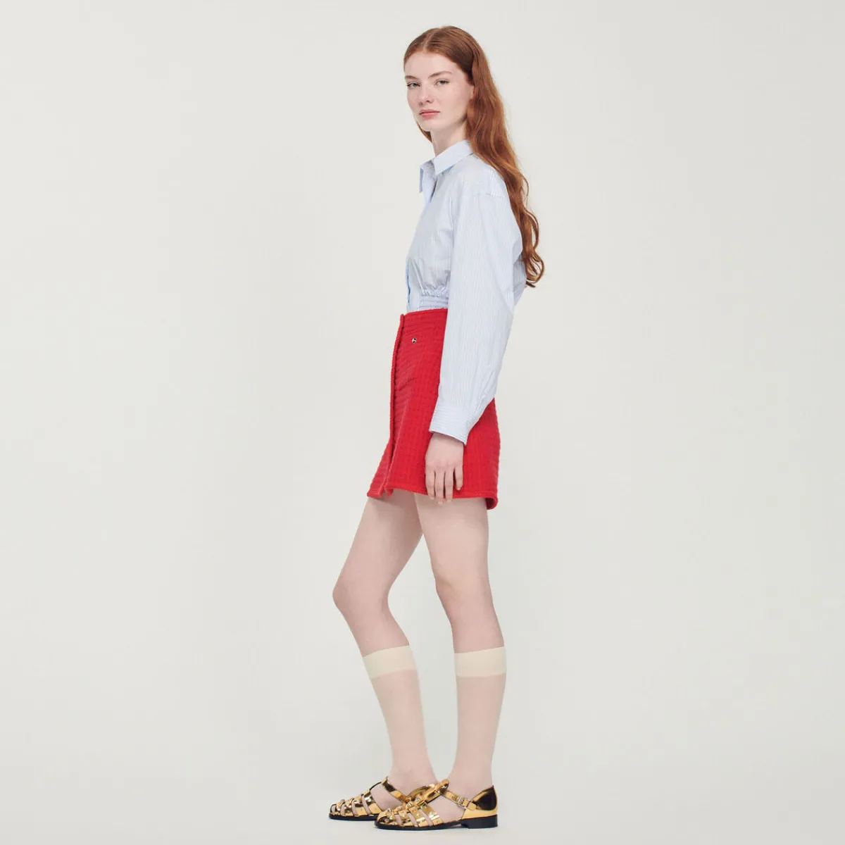 Cheap Short Knitted Skirt Women Matching Sets
