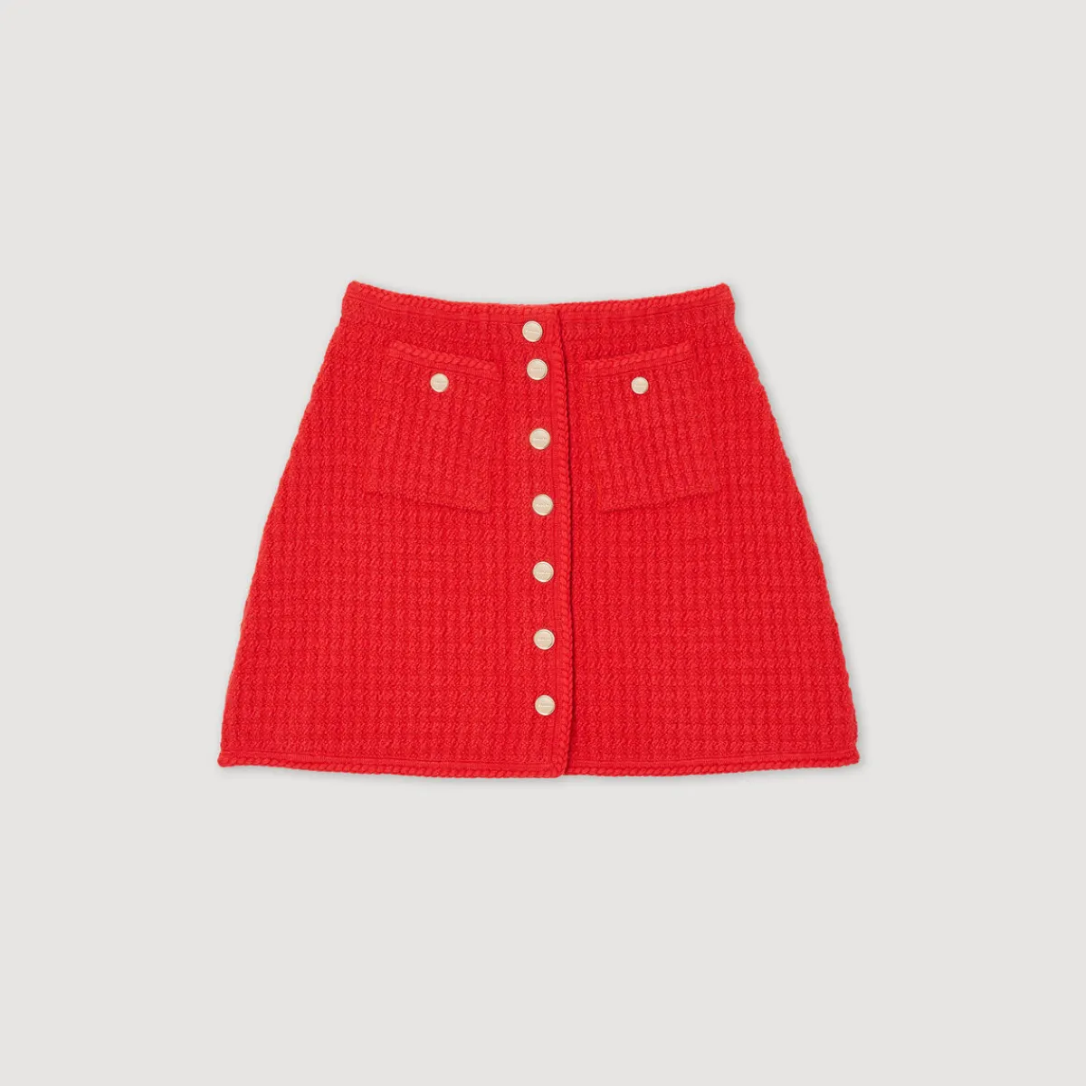 Cheap Short Knitted Skirt Women Matching Sets