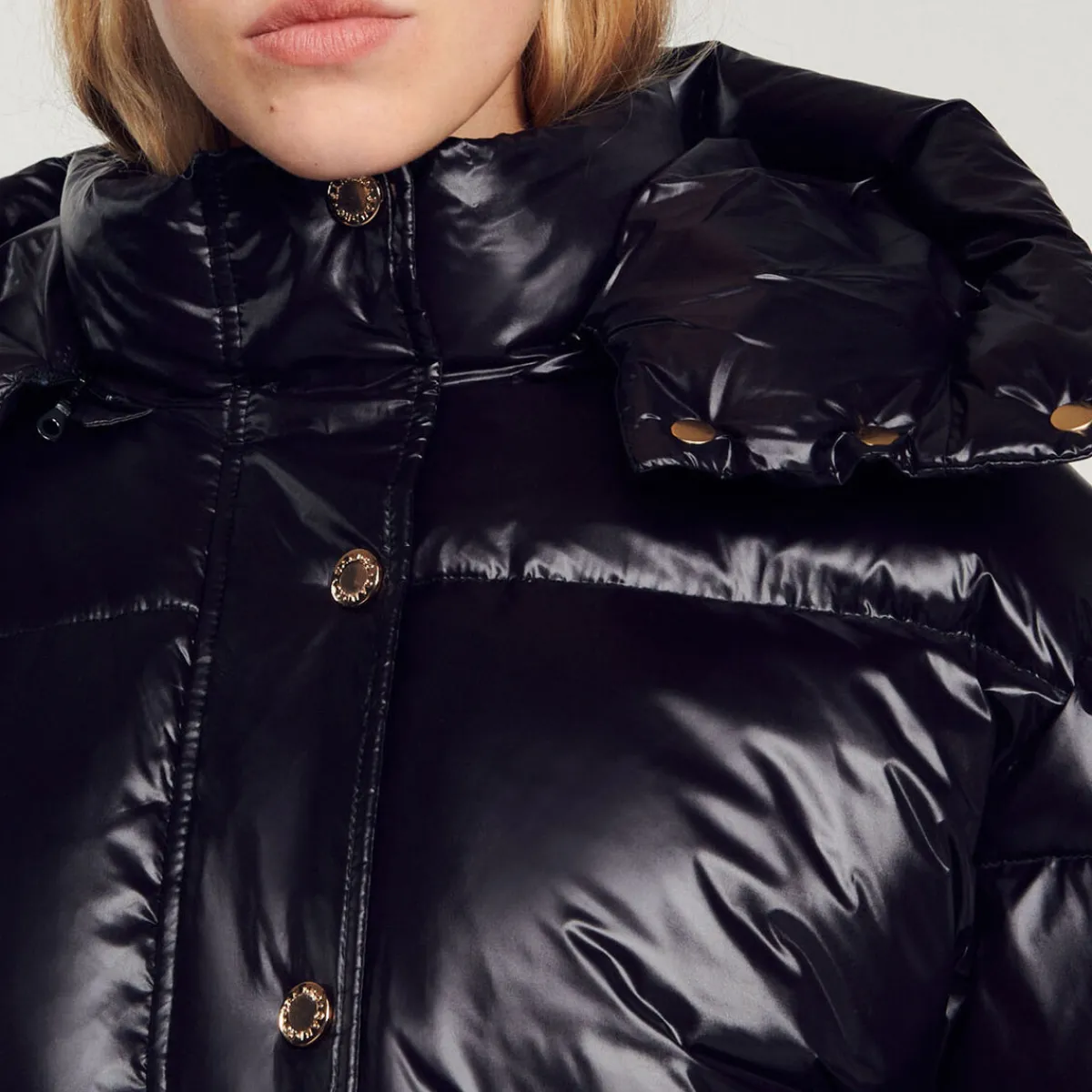 Clearance Short Padded Jacket With Hood Women Coats