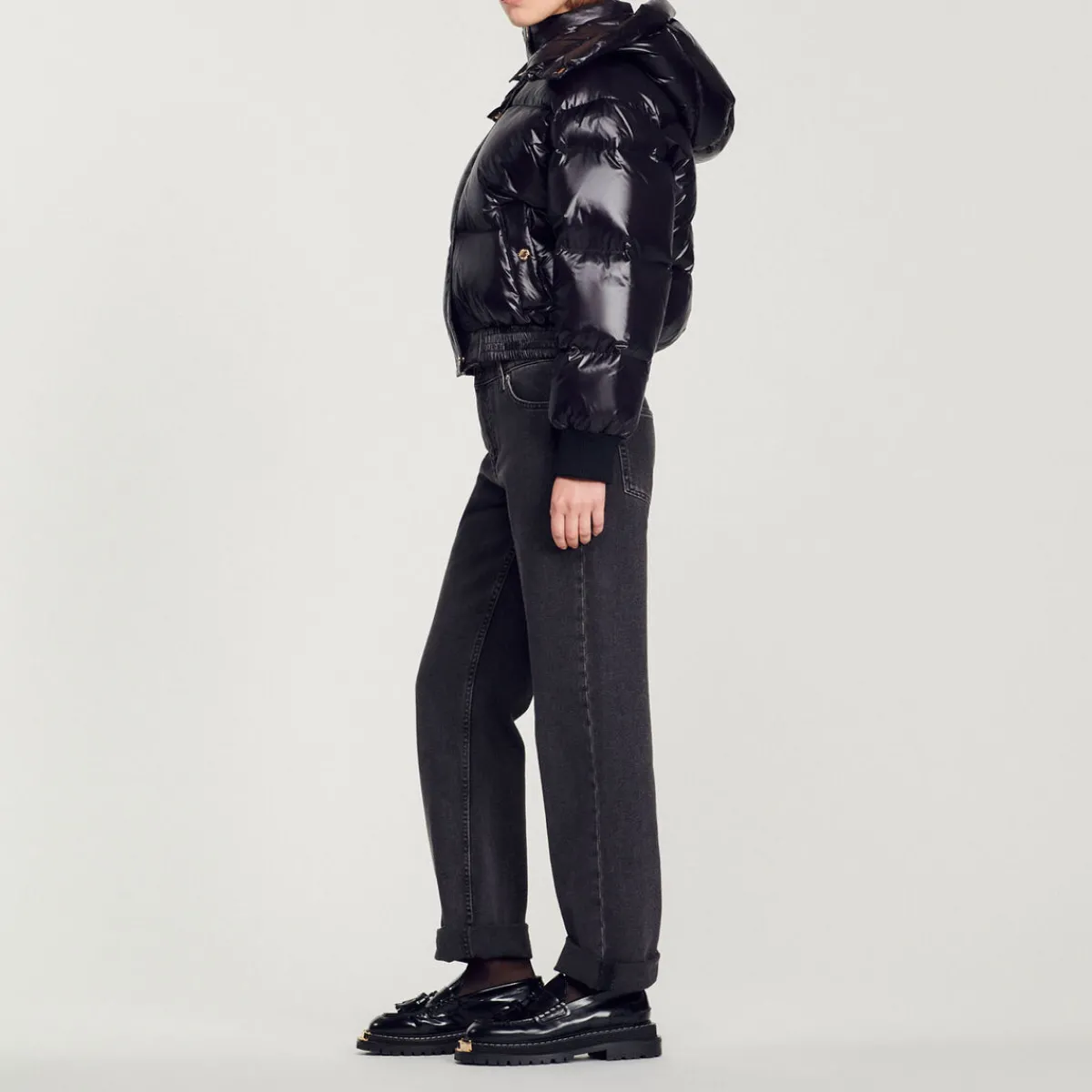 Clearance Short Padded Jacket With Hood Women Coats