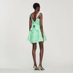 Outlet Short Ruffled Dress Women Dresses