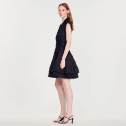 Outlet Short Ruffled Dress Women Dresses