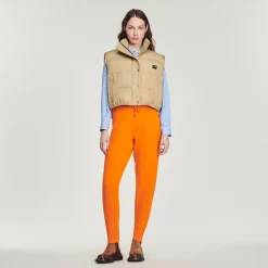 Sale Short Sleeveless Padded Jacket Women Coats