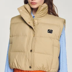 Sale Short Sleeveless Padded Jacket Women Coats