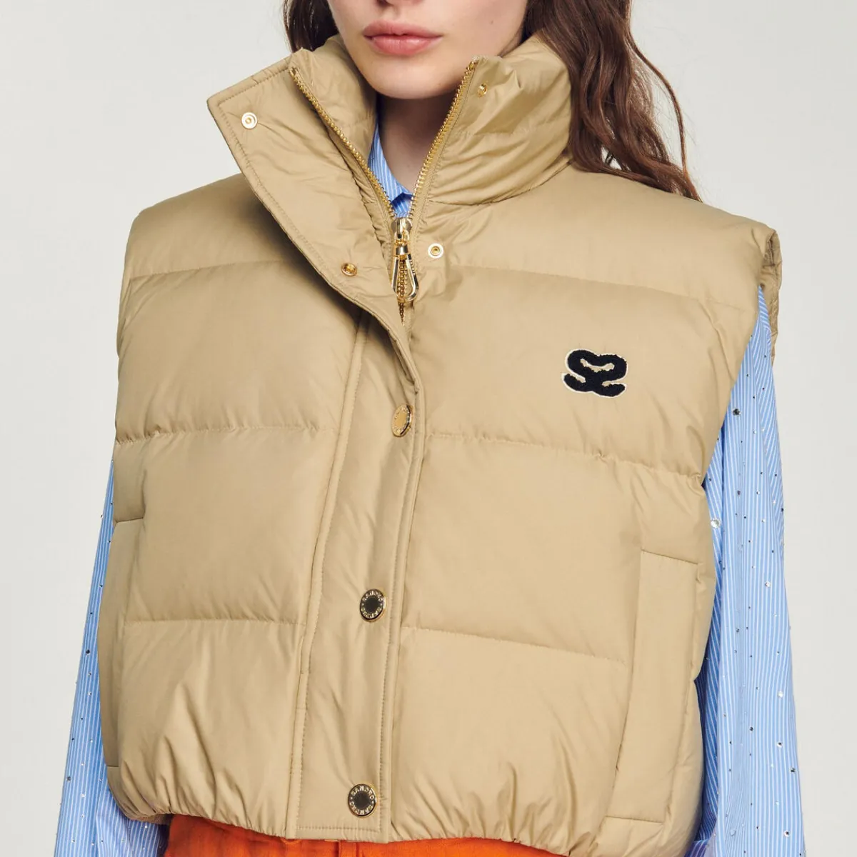 Sale Short Sleeveless Padded Jacket Women Coats