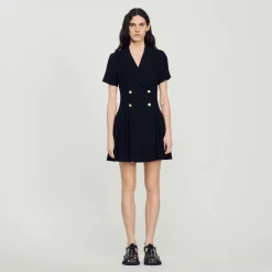 New Short Tweed Coat Dress Women Dresses