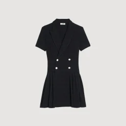 New Short Tweed Coat Dress Women Dresses