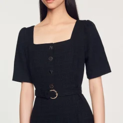 Sale Short Tweed Dress Women Dresses