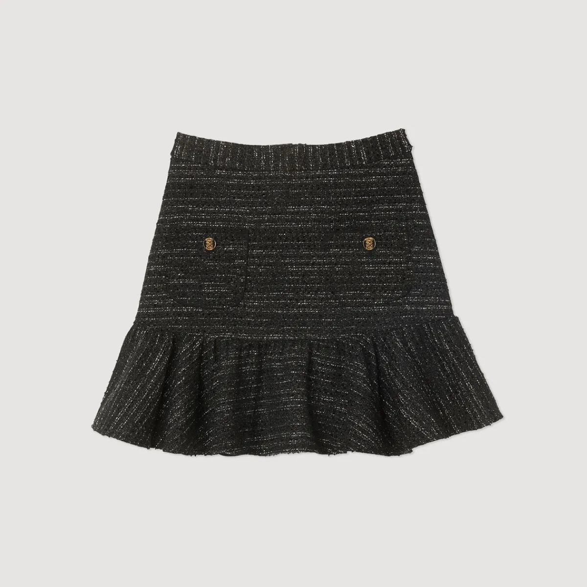 Best Short Tweed Ruffled Skirt Women Matching Sets