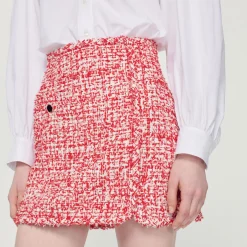 Fashion Short Tweed Skirt Women Matching Sets