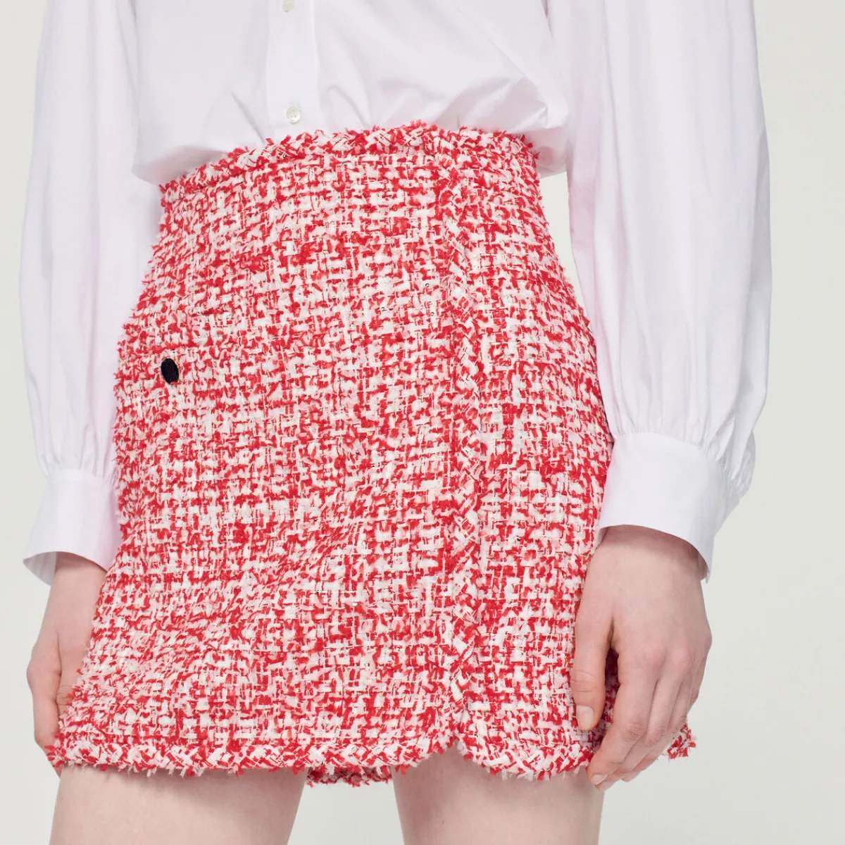 Fashion Short Tweed Skirt Women Matching Sets