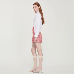 Fashion Short Tweed Skirt Women Matching Sets