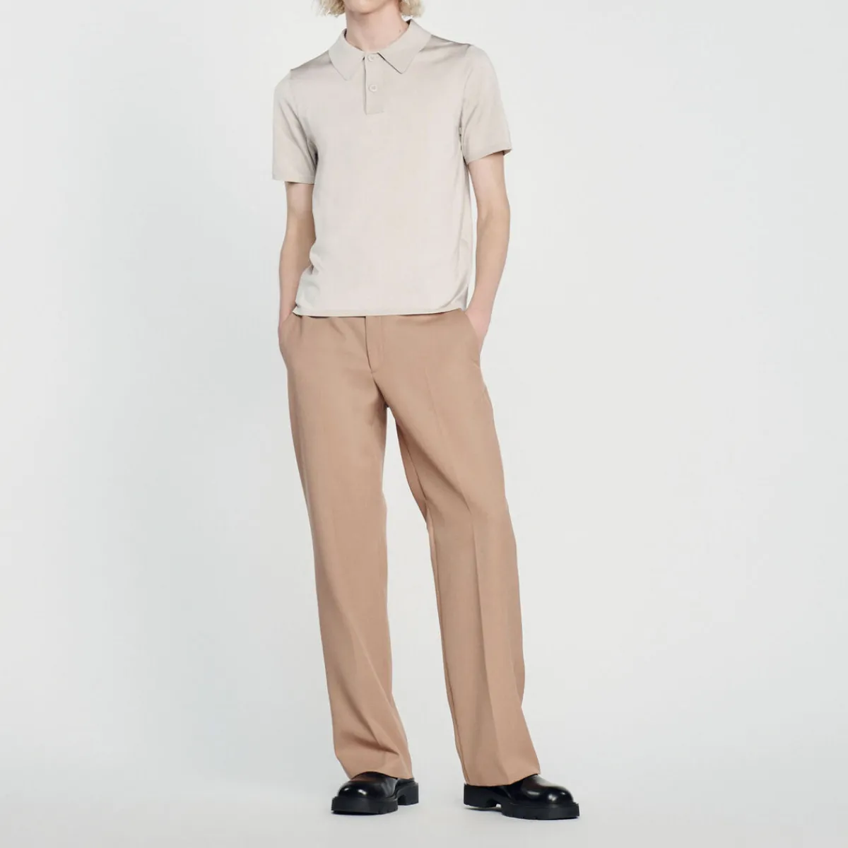 Outlet Short-Sleeve Knitted Polo Shirt Men T-Shirts & Polos