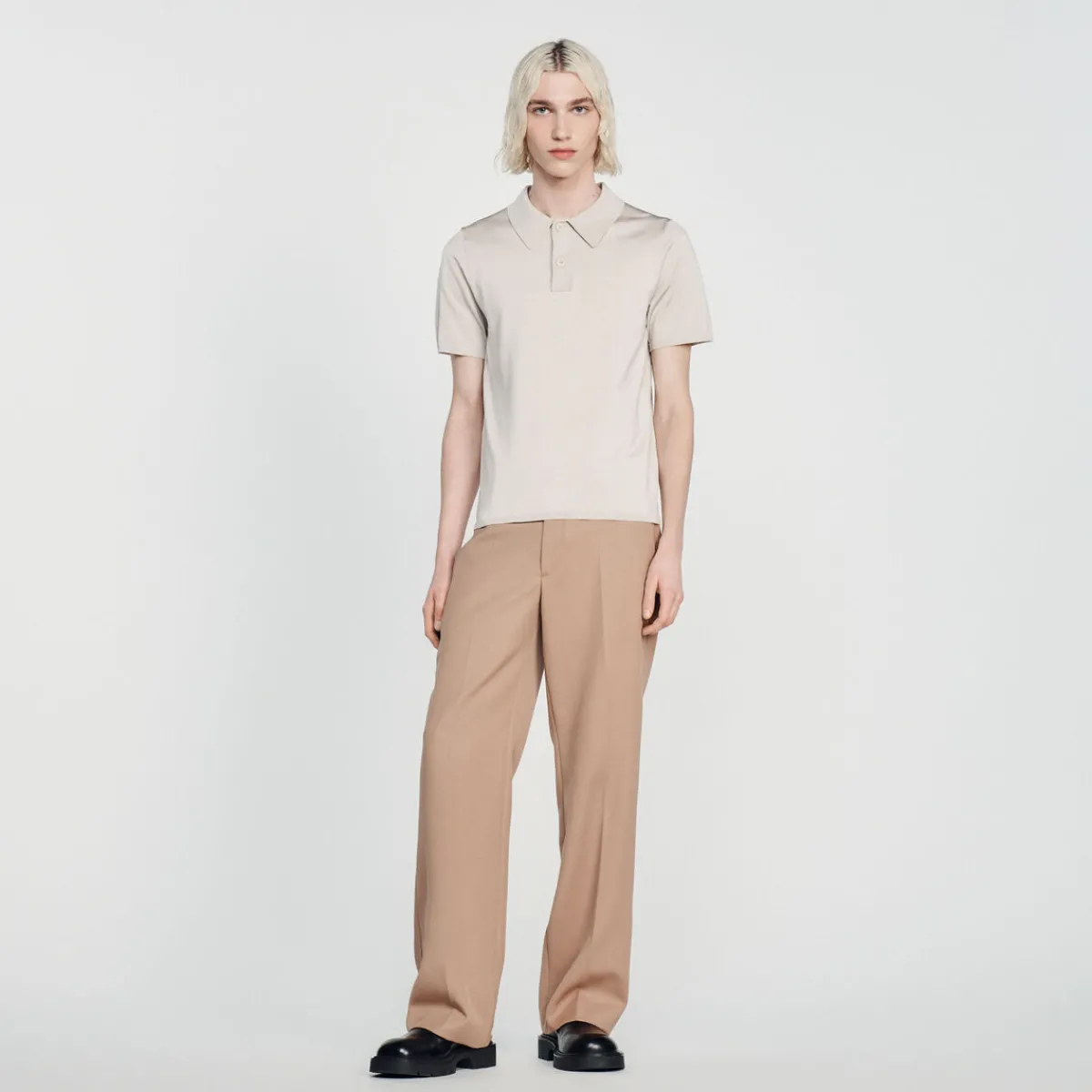 Outlet Short-Sleeve Knitted Polo Shirt Men T-Shirts & Polos