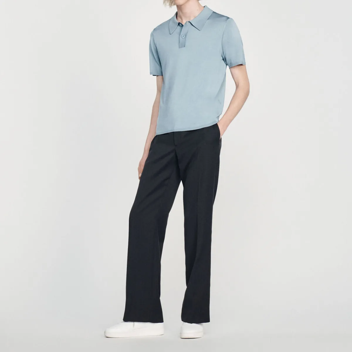 Online Short-Sleeve Knitted Polo Shirt Men T-Shirts & Polos