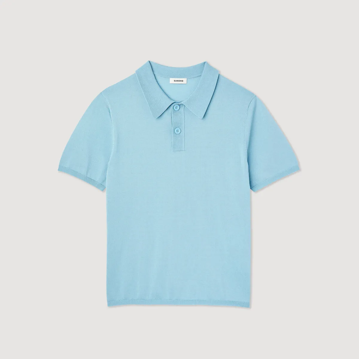 Shop Short-Sleeve Knitted Polo Shirt Men T-Shirts & Polos