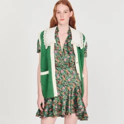 Cheap Short-Sleeved Dress With Floral Print Women Dresses
