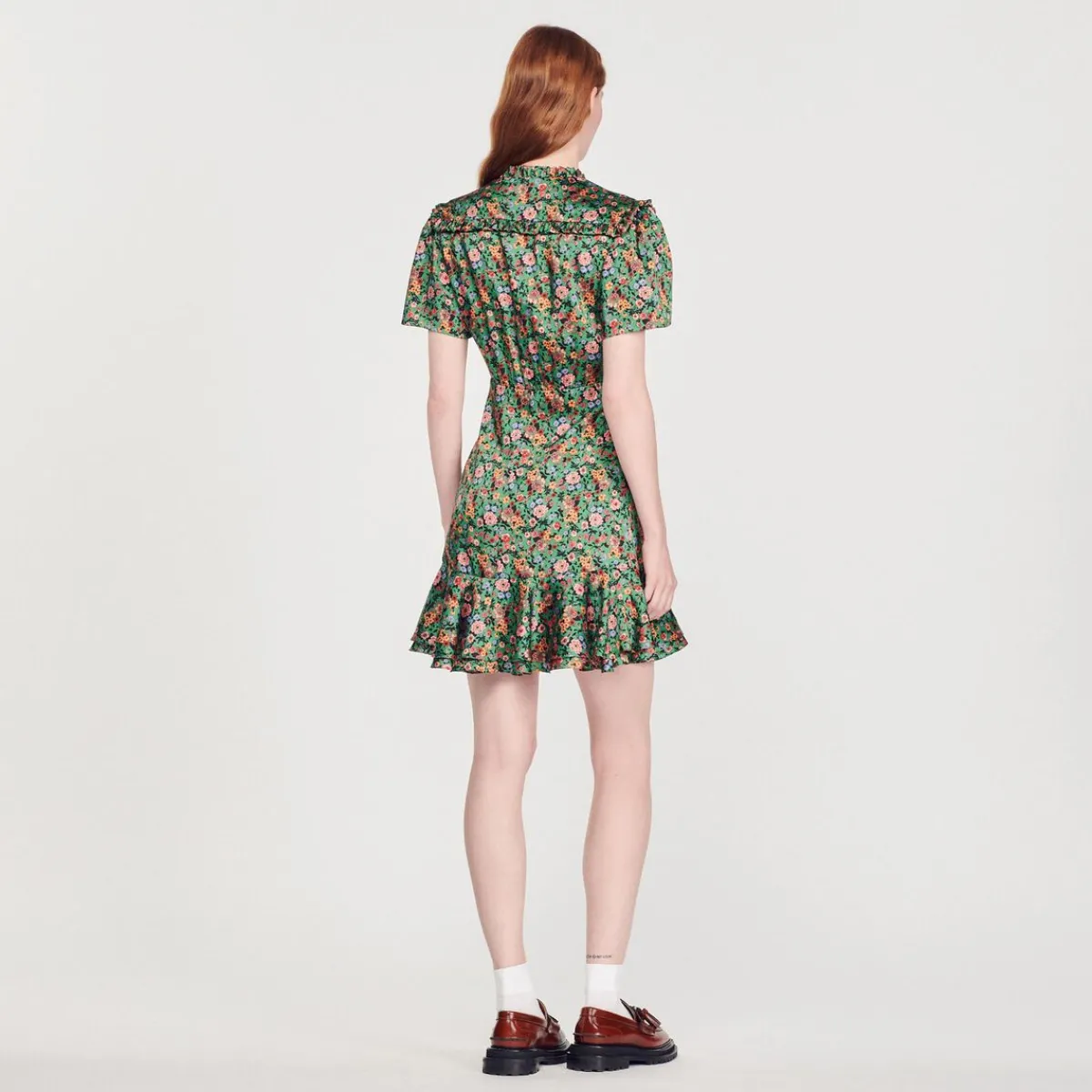 Cheap Short-Sleeved Dress With Floral Print Women Dresses