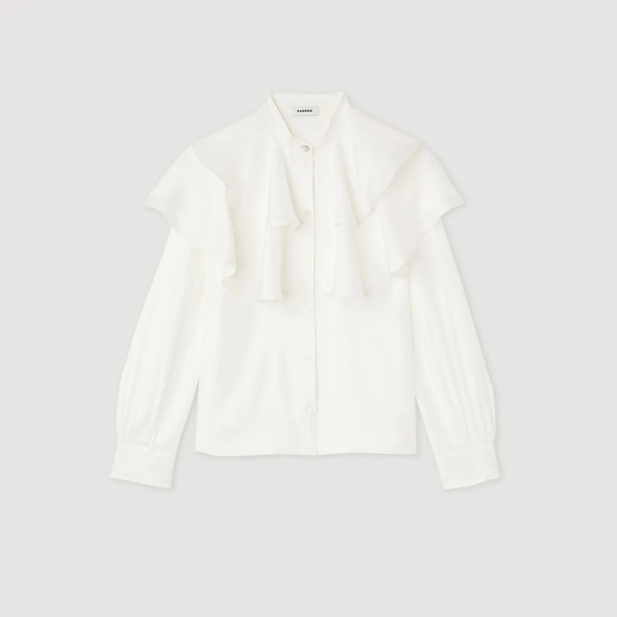 Cheap Silk Ruffled Shirt Women Tops & Shirts