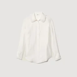 Best Sale Silk Shirt With Pleated Trim Women Tops & Shirts