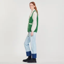 Store Sleeveless Coatigan With Lace Neck Women Sweaters & Cardigans