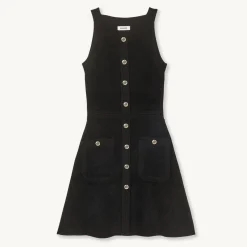 Outlet Sleeveless Velvet-Effect Dress Women Dresses