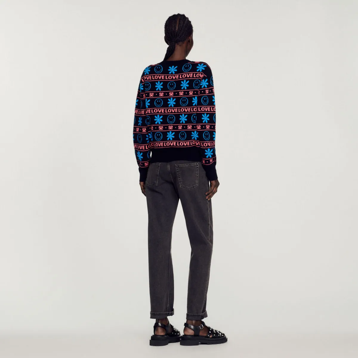 Best Smiley&Copy; Jacquard Sweater Women Sweaters & Cardigans
