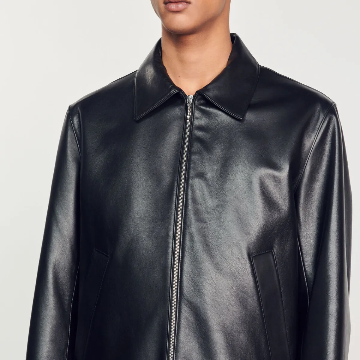 Fashion Smooth Leather Jacket Men Jackets