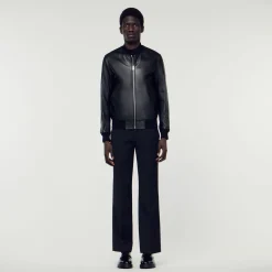 New Smooth Leather Varsity Jacket Men Jackets