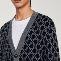 Online Square Cross Cardigan Men Sweaters & Cardigans