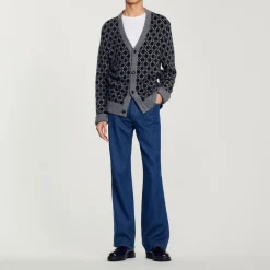 Online Square Cross Cardigan Men Sweaters & Cardigans