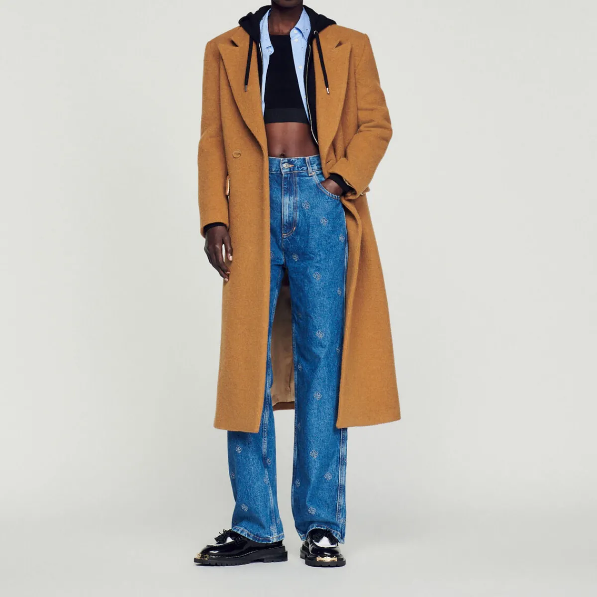 Best Straight-Cut Brushed Wool Coat Women Coats
